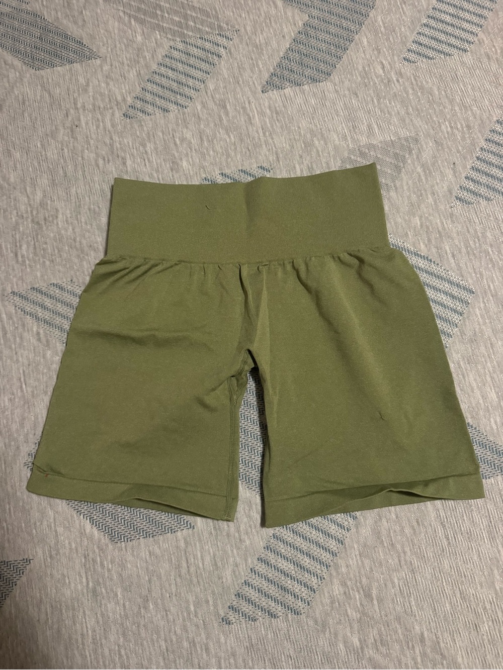 High-Waist Olive Green Women’s Bike Shorts